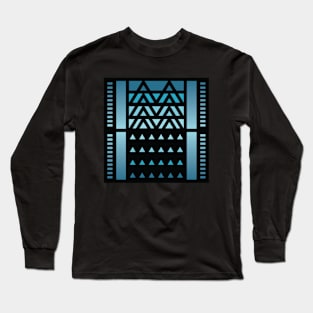 “Dimensional Surge” - V.3 Blue - (Geometric Art) (Dimensions) - Doc Labs Long Sleeve T-Shirt